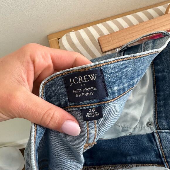 J. Crew High Rise Skinny Jeans Blue 26 - Picture 10 of 12